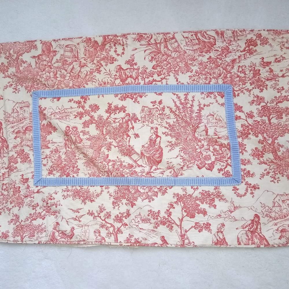 Custom-made Toile Pillow Cover - 31.5" x 19"